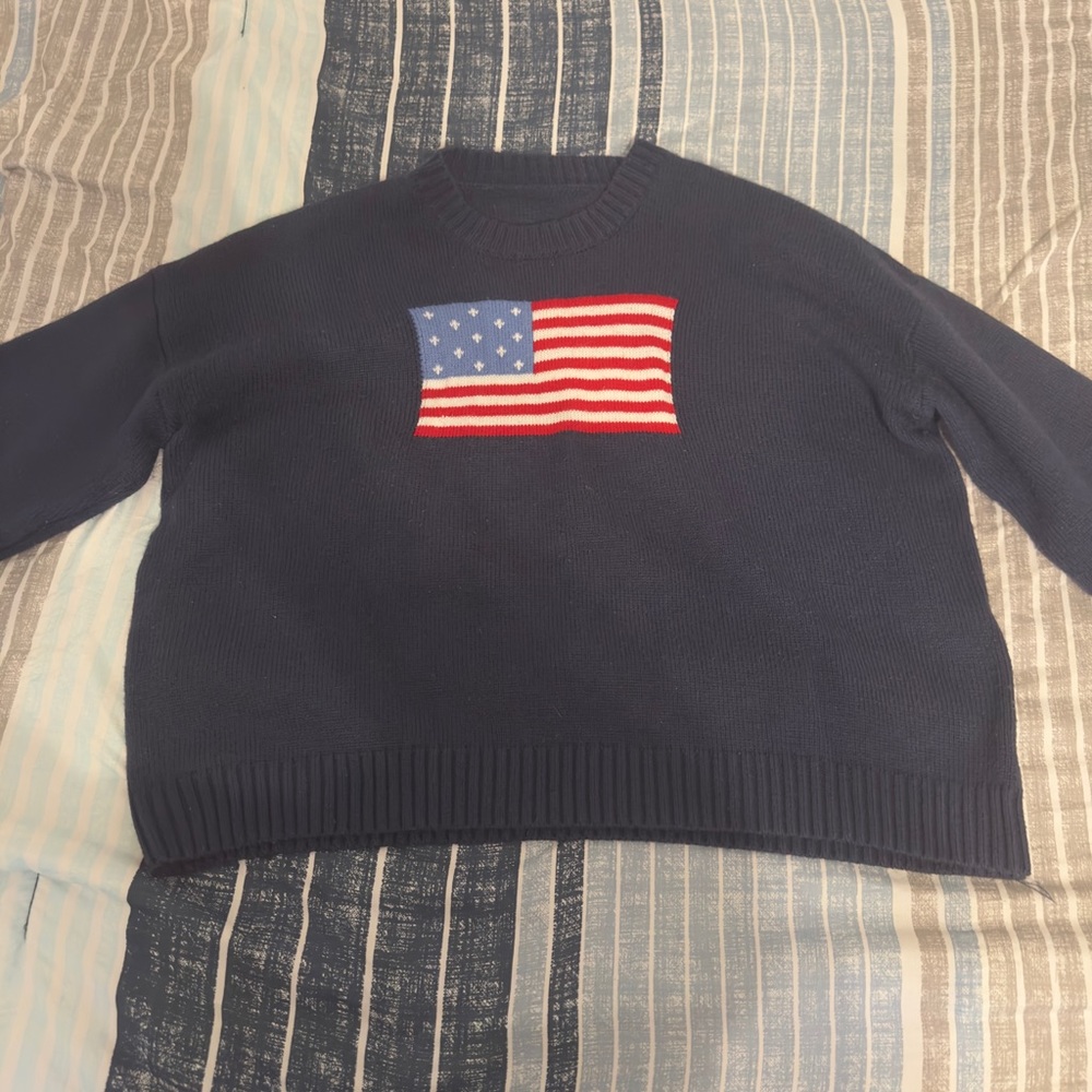 Navy Blue Flag Sweater